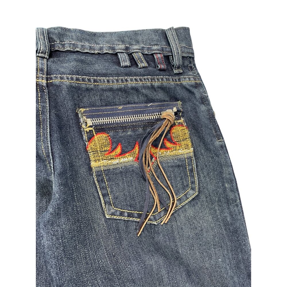 Diesel Cayre Womans Y2K Blue Wide Leg Stretch Jeans Size 28/32 SKU 9284 - Picture 12 of 13